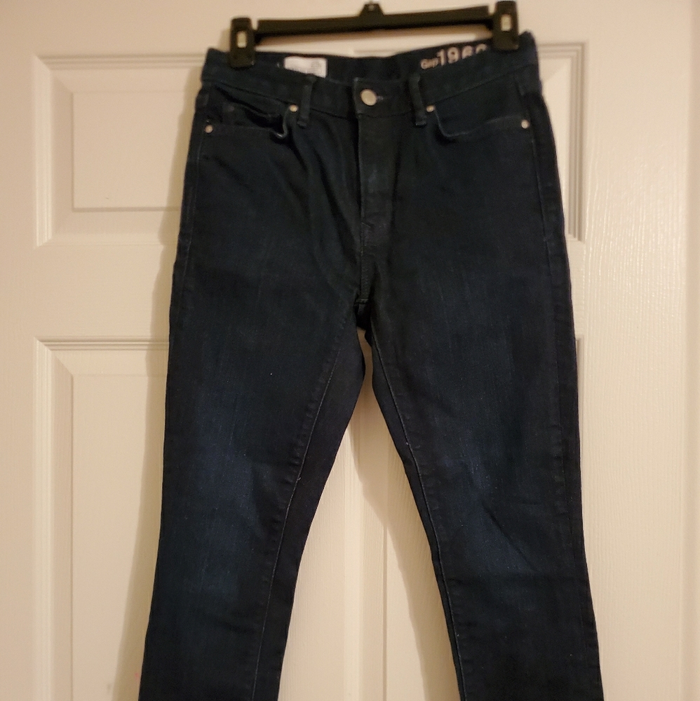 Gap 1969 Dark Rinse High Rise Skinny Jeans Sz 25P